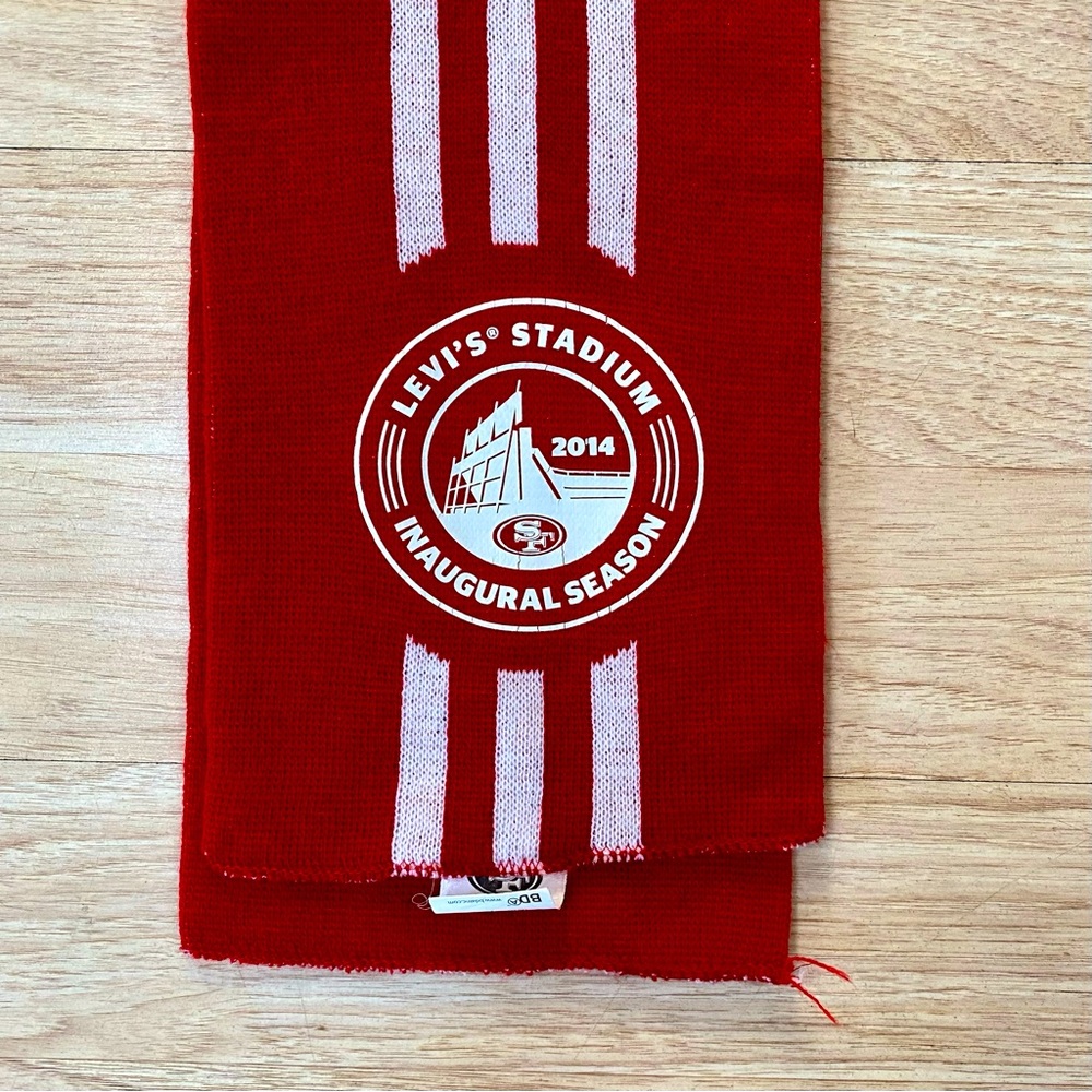 San Francisco 49ers Scarf 2014 Inaugural Season Levi’s Stadium Come To Play NFL